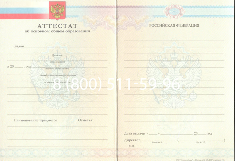 Купить Аттестат за 9 класс 2007-2010 годов в Тамбове Купить Аттестат за 9 класс 2007-2010 годов в Тамбове