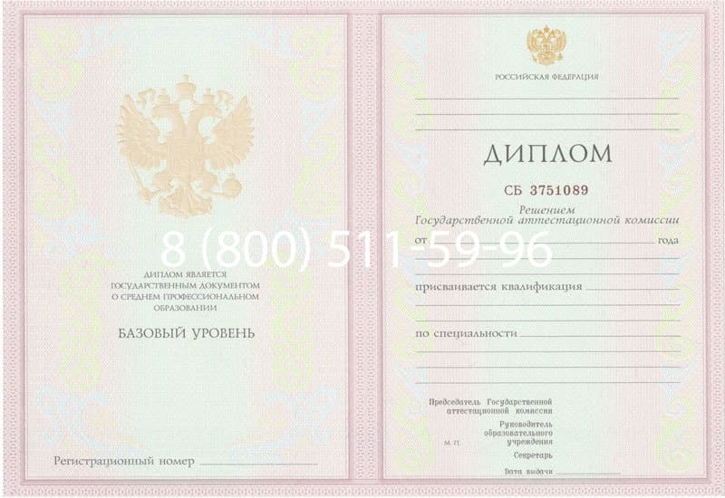 Купить Диплом о среднем образовании 2003-2006 годов в Тамбове